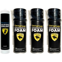 Aquarium Silicone & Terrarium Background Foam (x3) BUNDLE