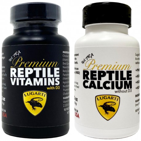 Reptile Vitamins with D3 / Reptile Calcium without D3 - BUNDLE
