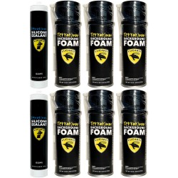 Aquarium Silicone (x2) & Terrarium Background Foam (x6) MEGA BUNDLE